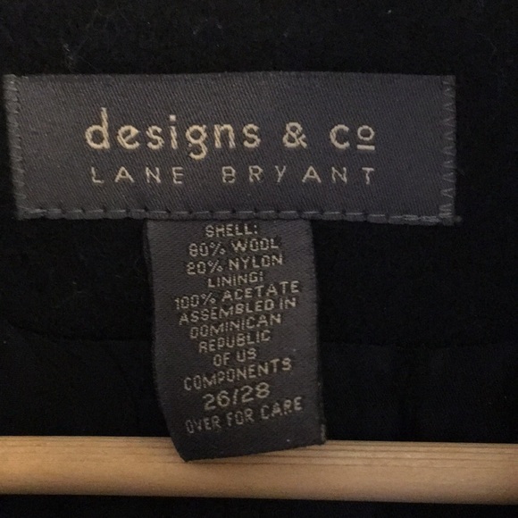 Lane Bryant 26-28W Wool Blend Black Maxi Length Coat - Picture 5 of 11